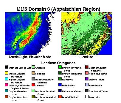 MM5 Domain 3 (Appalachian Region)