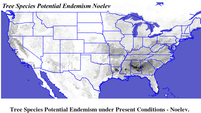 Tree Species Potential Endemism Noelev